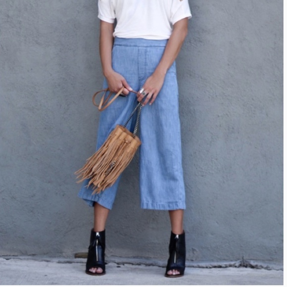 Madewell Pants - Madewell Chambray Denim Culottes